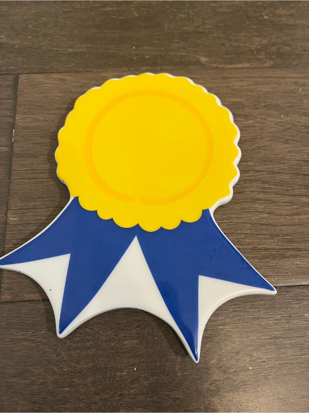 Yellow and Blue Award Ribbon coton colors